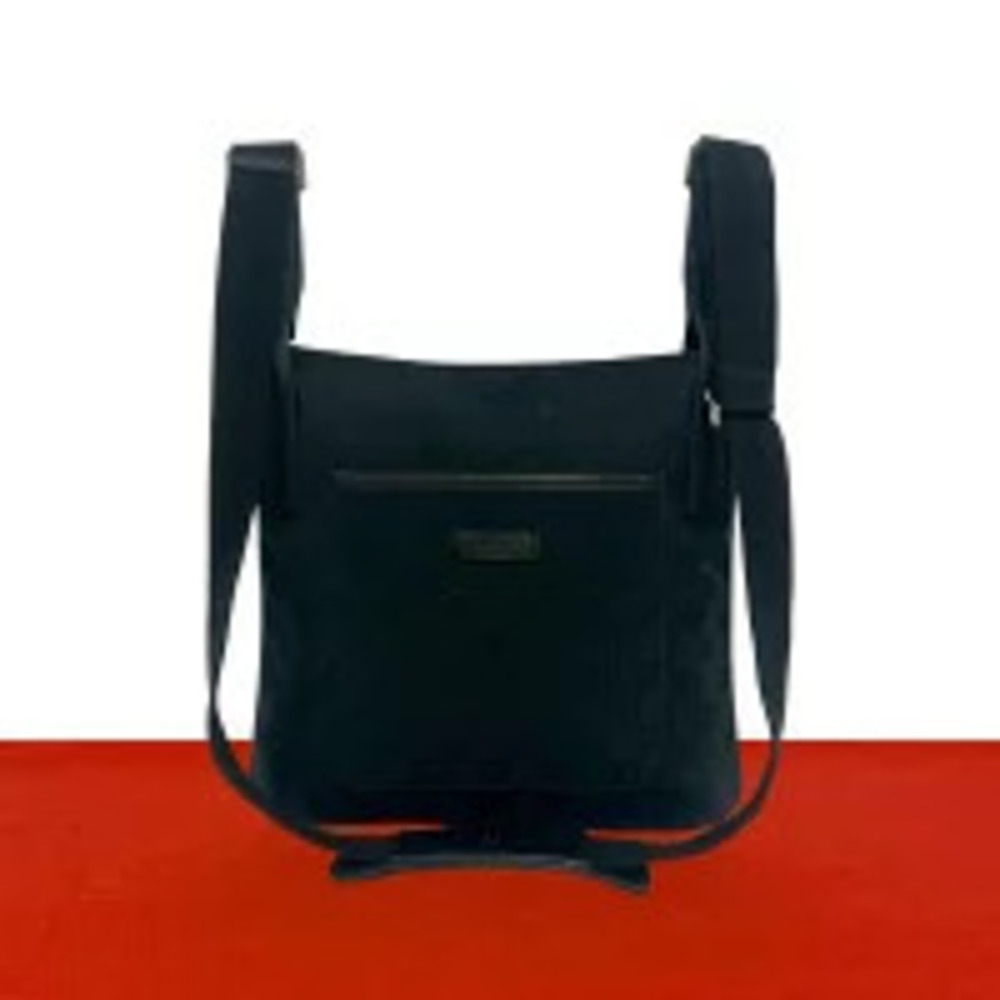 Gucci GG Canvas Leather Shoulder Bag Sacoche Pouch Clutch Crossbody Navy Blue